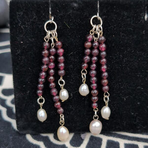 Garnet And Fresh Water Pearl